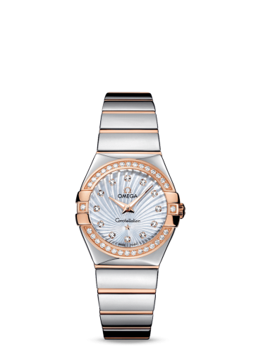 Omega Constellation Quartz 27 Polished Stainless Steel / Red Gold / Diamond / MOP Supernova